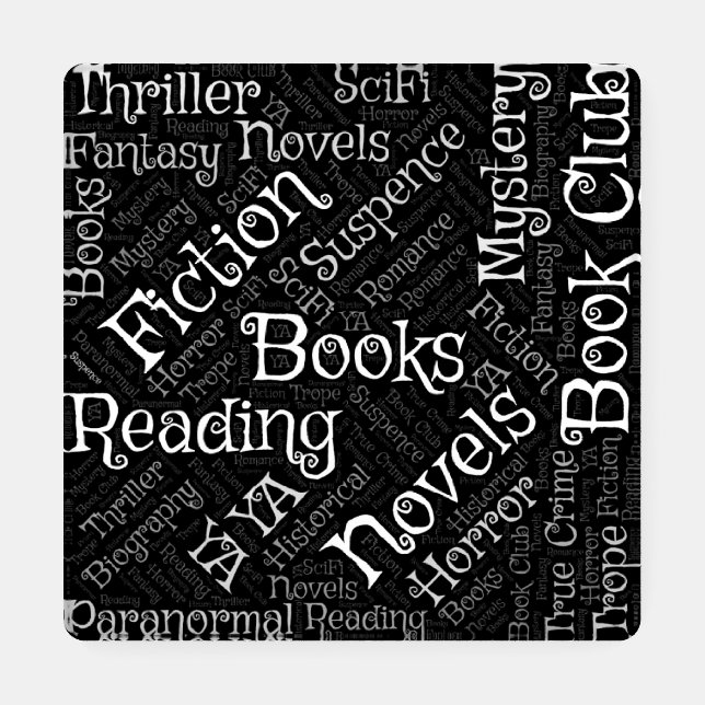 Book Lovers Word Cloud Coaster Set (Single)