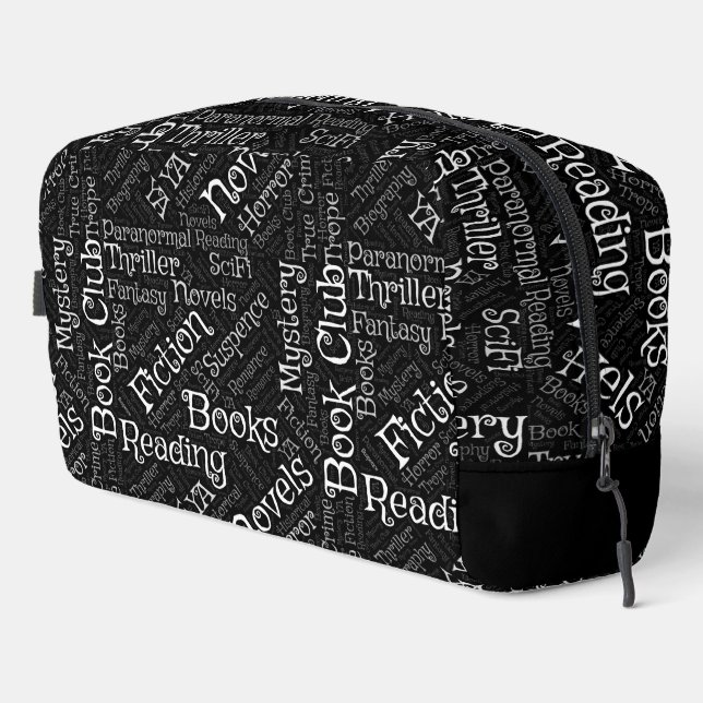 Book Lovers Word Cloud Dopp Kit (Right Corner)