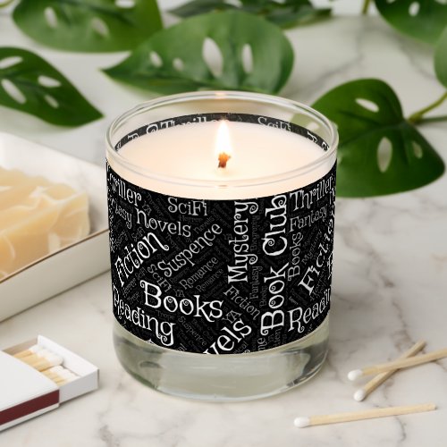 Book Lovers Word Cloud Scented Candle
