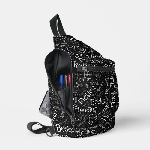 Book Lovers Word Cloud Sling Bag