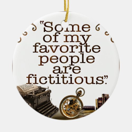 Book Lovers  Writers  Authors Ceramic Ornament