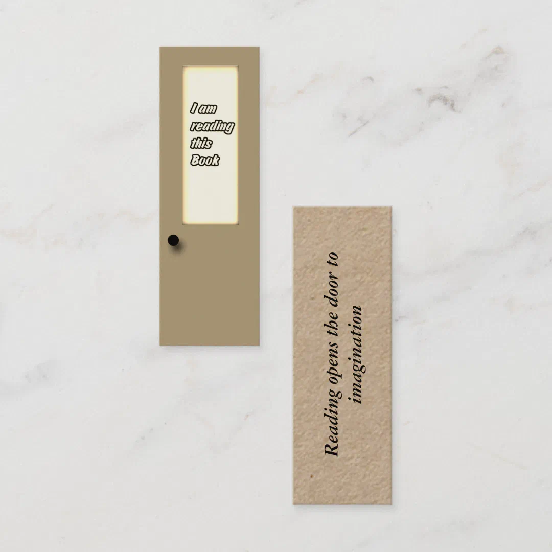 Book Mark card - I am reading this book (Front/Back)