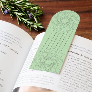 Book Mark - Pale Green Optical Illusion