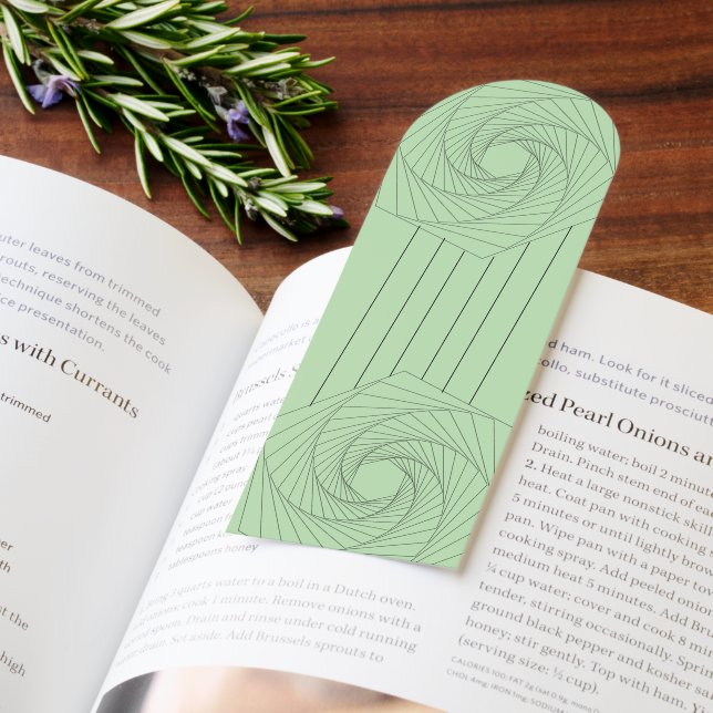Book Mark - Pale Green Optical Illusion (Book)