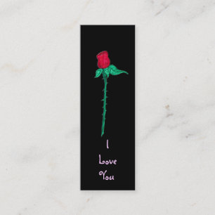 Book Mark -Rose- I Love You Mini Business Card