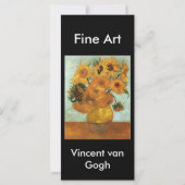 book mark, Vincent van Gogh, fine art, sunflower (Back)