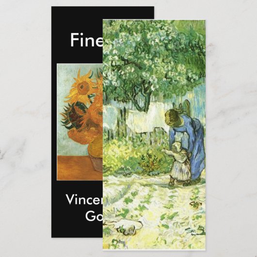 book mark, Vincent van Gogh, fine art, sunflower (Front/Back)