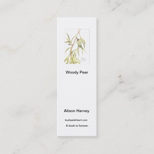Book mark Woody Pear Mini Business Card