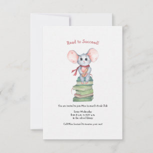 Book Mouse Reading Club Invitation