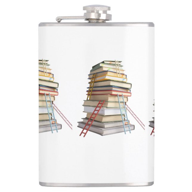 Book Mug Gifts for Book Lovers Flask (Front)