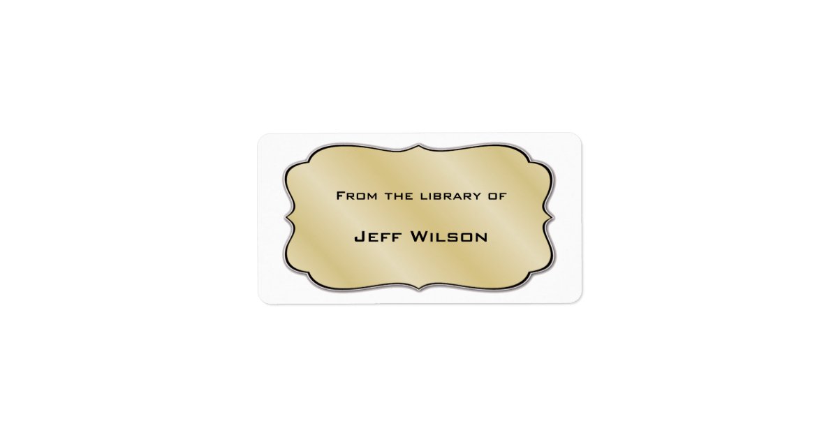 Free name labels for books