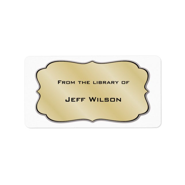 Book Nameplate Labels (Front)