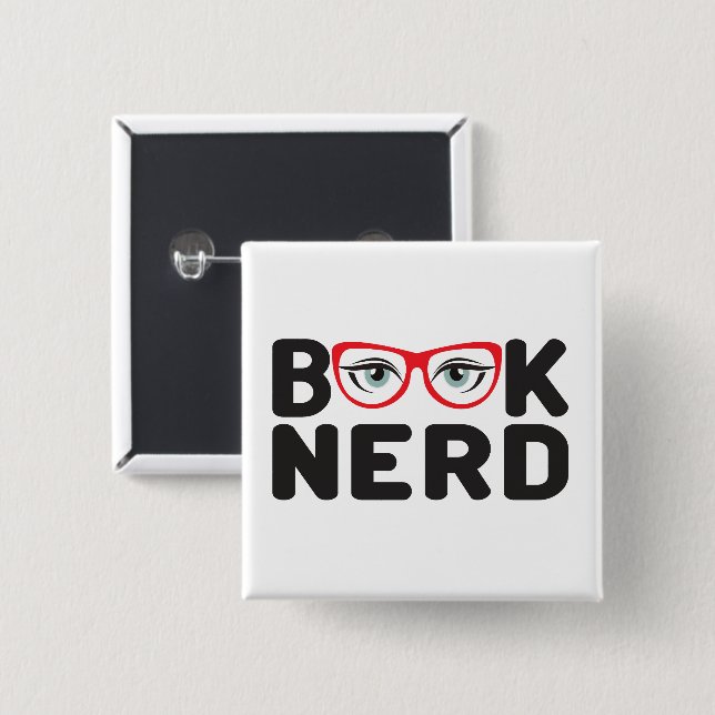 Book Nerd  Button (Front & Back)