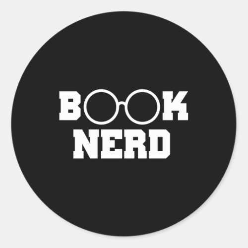 Book Nerd Classic Round Sticker