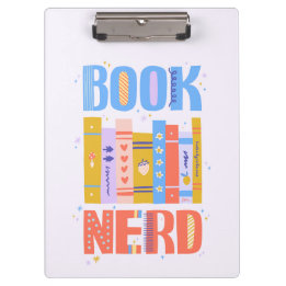 Book Nerd Clipboard – Bookish Pattern on Back