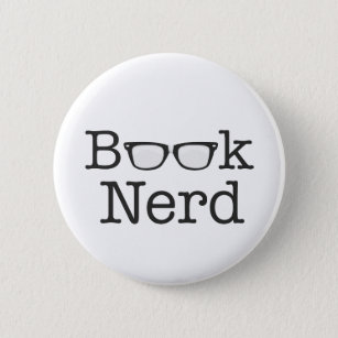 Book Nerd Funny Spectacles Text Pinback Button
