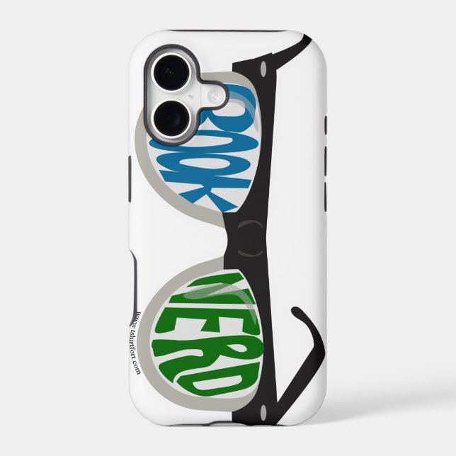 Book Nerd Glasses Fun Reader Cartoon Design Iphone Case (Back)