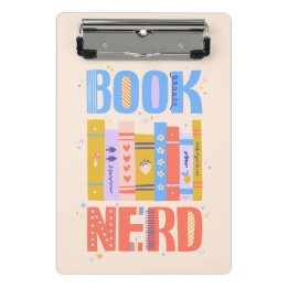 Book Nerd Mini Clipboard – Colorful Bookish Design