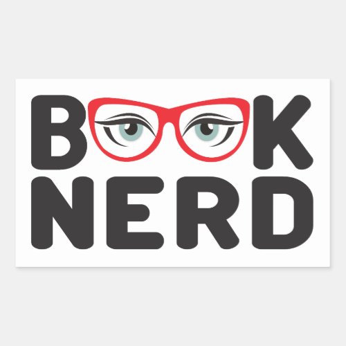 Book Nerd Rectangular Sticker