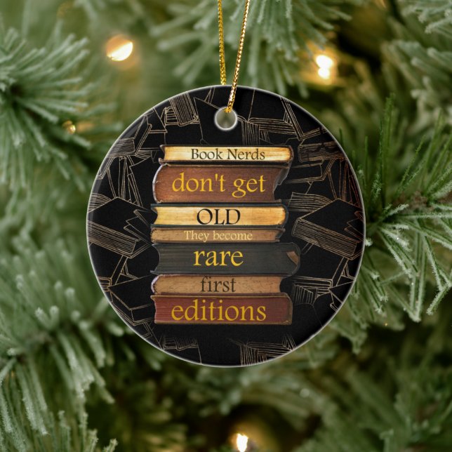 Book Nerds Reader Bookaholic Books Lover Bookworm Ceramic Ornament (Tree)