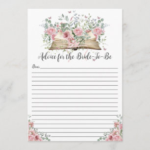 Book New Chapter Advice for the Bride to Be Note Card