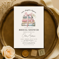 Book New Chapter Begins Pink Bow Bridal Shower