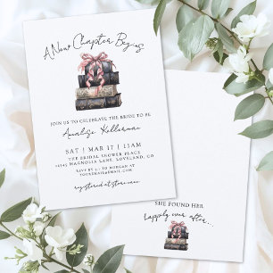 Book New Chapter Bow Bridal Shower Invitation