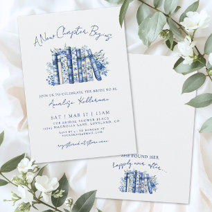 Book New Chapter Floral Bridal Shower Invitation