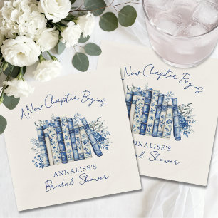Book New Chapter Wildflower Bridal Shower Napkins