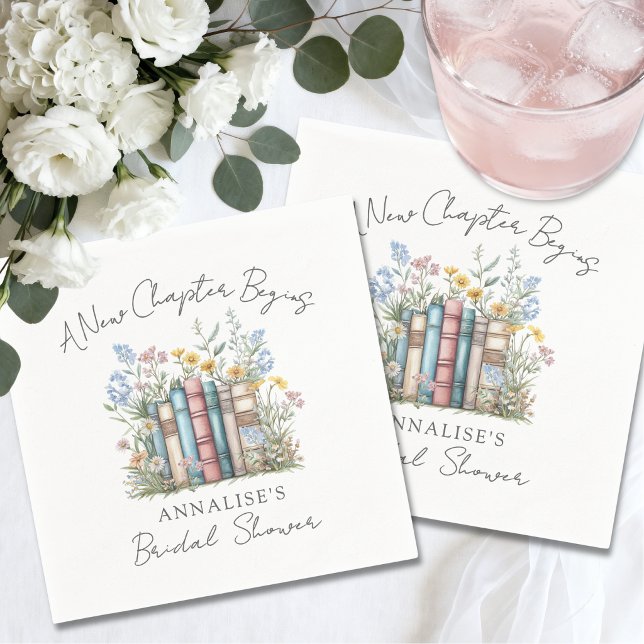 Book New Chapter Wildflower Bridal Shower Napkins (Book New Chapter Wildflower Bridal Shower Napkins)