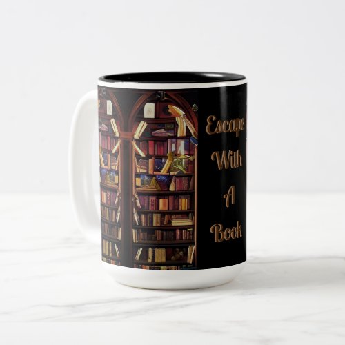 Book Nook Bookshelves Two_Tone Coffee Mug
