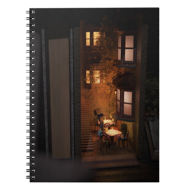 Book nook diorama - little cafe (Front)