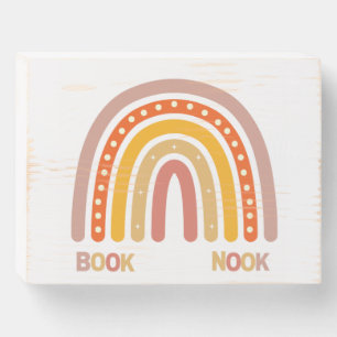 Book Nook Frame Wooden Box Sign