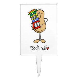 Book Nut T-shirts and Gifts Cake Topper