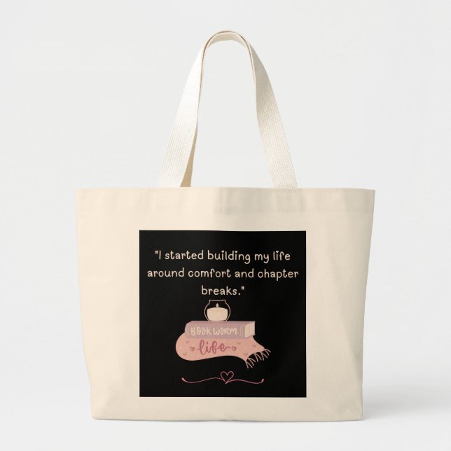 Book Obsessed Reader Tote Bag (Front)