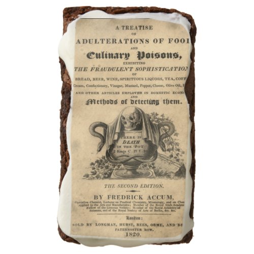 Book of culinary poisons from 1820 antique skull brownie