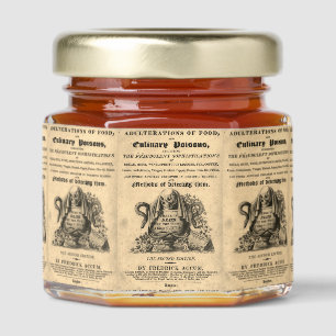 Book of culinary poisons from 1820 antique skull honey jar favors