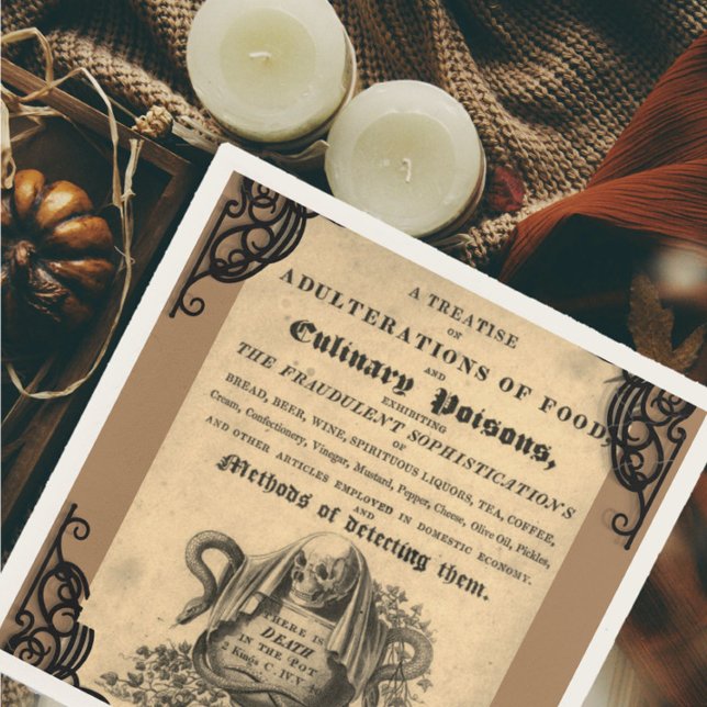 Book of culinary poisons from 1820 antique skull napkins (Creator Uploaded)