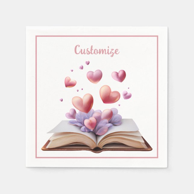 Book Of Hearts   Napkins (Front)
