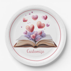 Book Of Hearts Paper Plates