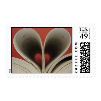 Book of Hearts Postage Stamps