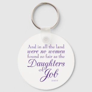 Book of Job Bible Verse Keychain