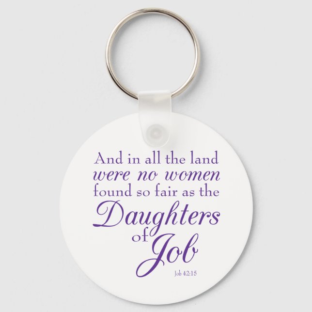 Book of Job Bible Verse Keychain (Front)