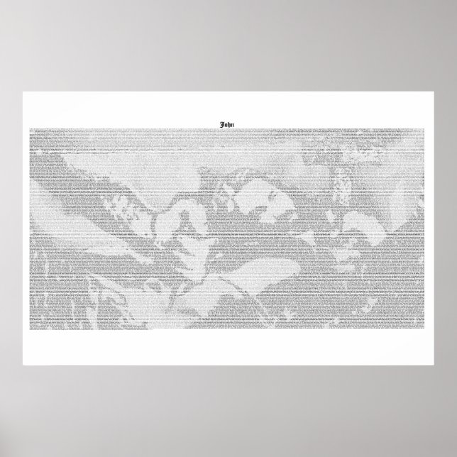 Book of John (complete KJV text) Poster (Front)