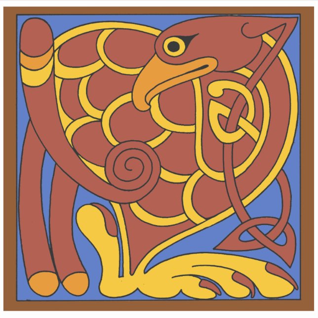 Book Of Kells Celtic Knot Medieval Bird Sticker (Front)