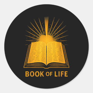 Book Of Life Christian Spiritual Bible Verse Inspi Classic Round Sticker