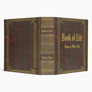 Book of Life gold and faux leather 3 ring binder