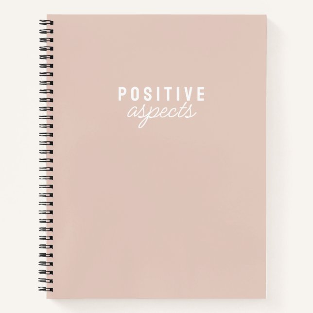Book of Positive Aspects Simple Notebook (Front)