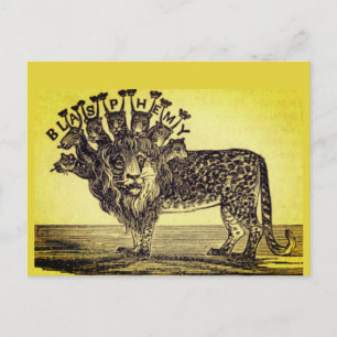 Book of Revelation Blasphemy Beast Postcard