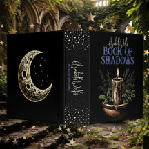 Book of Shadows Binder Dark Black Cosmic Candle